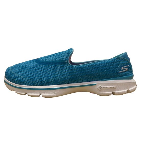Skechers Women’s Turquoise Mesh Lightweight Memory Foam Slip-On Shoes Size 8.5 - Picture 4 of 8
